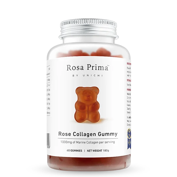 Unichi Rose Collagen Gummy 60 玫瑰胶原蛋白小熊软糖60粒 【保质期2027/12】